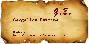 Gergelics Bettina névjegykártya